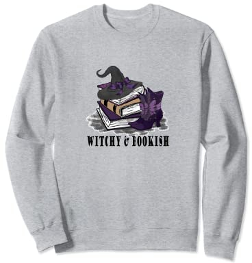 Witchy And Bookish Halloween Hut Sweatshirt