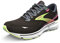 Brooks Damen Ghost 15 Sneaker, Black Ebony Sharp Green, 43 EU