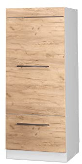 Vicco Mikrowellenschrank Fame-Line, Küchenregal für die Mikrowelle, Goldkraft Eiche/Weiß, 60 cm