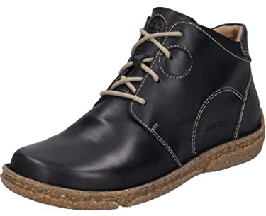 Josef Seibel Damen Schnürstiefeletten Neele 46,Weite G (Normal),Wechselfußbett,Stiefel,Bootee,Booties,halbstiefel,schwarz,36 EU
