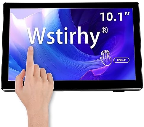Wstirhy 10 Zoll Touchscreen Monitor Portable 1920x1200 16:10 IPS Touch Bildschirm keiner Monitor for Laptop Raspberry Pi PC