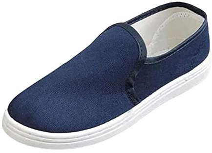 Stivali Scarpe da Camminata Uomo Senza Lacci Scarpe Uomo estive Stivali Gomma Uomo Bassi 2023 Sneaker Uomo Bianche 2-Blu 3.99