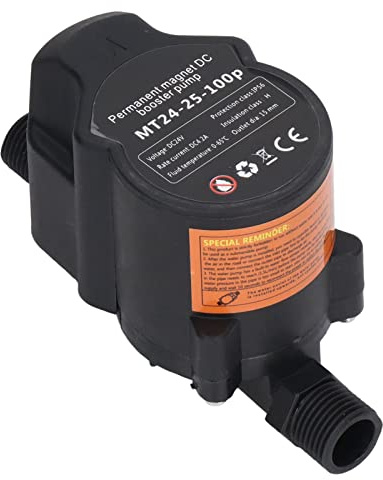 Pompe de Surpression d'eau, Pompe à Eau Automatique Domestique Portable DC 24V avec Tête Maximale de 82 Pieds, Mini Pompe de Surpression de Douche pour Robinet de Cuisine (Prise