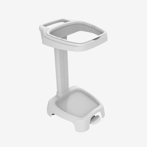 Support sacs poubelle 120 litres sans couvercle avec pédale et une roue de mobilité