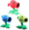 Laruokivi Juego de 3 juguetes de peluche con diseño de guisante rojo y peashooter de hielo y frutas
