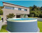 Stahlwandpool Set (8-teilig) hoch rund 450 x 90 cm, Stahl 0,3 mm anthrazit Folie 0,2 mm Sand
