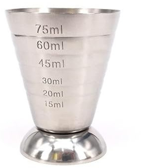 Jarsense Stainless Steel Measuring Cup, 75ml Cocktail Jigger Spirit Measure Tool for Whisky Drinks Wine