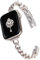 Newlibery Bracelet en métal motif étoile polaire compatible avec Apple Watch 38 mm, 40 mm, 41 mm, 42 mm, 44 mm, 45 mm, 46 mm - Élégant bracelet en métal fin et monochaîne pour femme pour iWatch séries