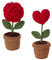 HäKelblumen, Rose Flowers Gift Geschenke für Frauen Geburtstagsgeschenk für Mama Beste Freundin Geschenke Infinity Rosen Gifts For Women Ausgefallene Kleines Geschenke für Frauen Blumen Verschicken