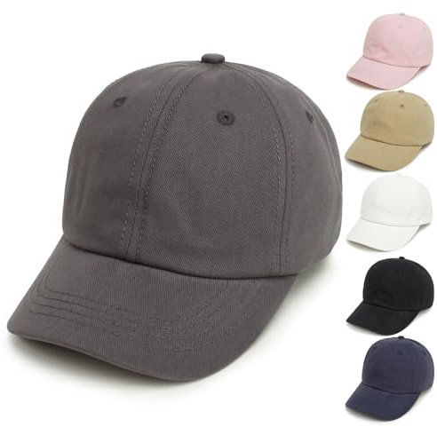 QIYIENDIAN Kleinkind Baseballmütze Baby Baseballmütze Baumwolle Kinder Mützen Jungen Mädchen Kleinkind Sonne Hut Baby Kappe(Dark Grey,6-24M)