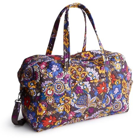 Vera Bradley Damen Baumwolle Large Miramar Weekender, Farbenfroher Blumenstrauß, Einheitsgröße