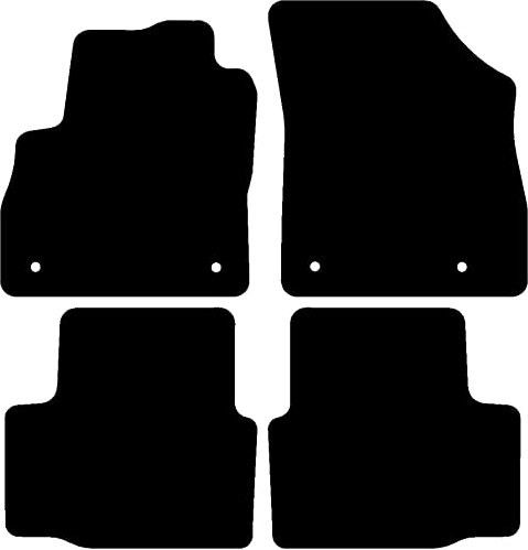 Kovvar Duogrip Gummimatten passend für Opel Astra K 2015-2021 Passend zur Ausführung: 5 Türen/Kombi | Abstand Befestigungspunkte (Fahrer) 35.4 cm