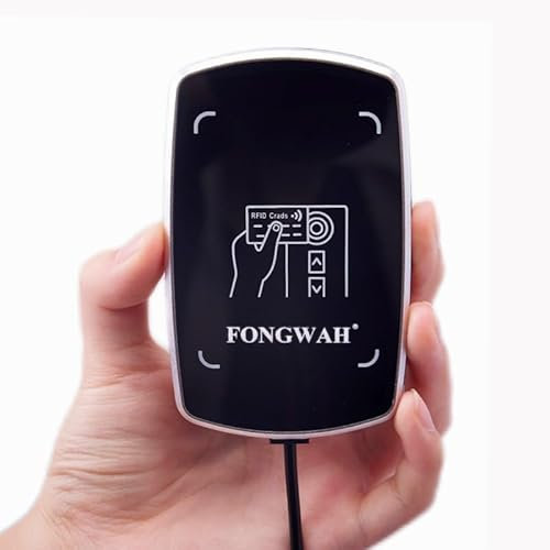 Fongwah RFID-Kartenleser, UID-Scanner, 13,56 MHz und 125 kHz, NFC-Kartenleser, Tastatur-Emulator für ISO14443A/B M1 Desfire Ultraleichte Karten und Näherungskarten
