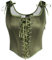 Scarlet Darkness Women Vintage Overbust Renaissance Corset Bustier Bodyshaper Tops, Olive Green, 6
