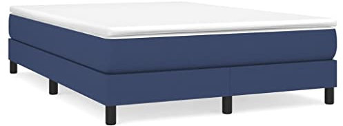 HETFTJN Gaming Bett Einzelbetten/Doppelbett Campingbett Gästebett - Bettgestell Blau 140x200 cm Stoff für Gästezimmer Hotel Schlafzimmer Schlafsaal
