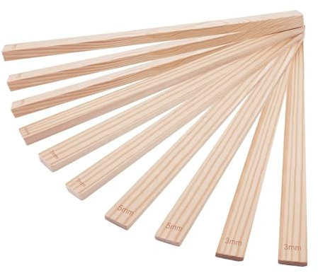 Fenteer Guías de Rodillos de Madera Y Tiras para Medir El Grosor en Repostería, Estilo a