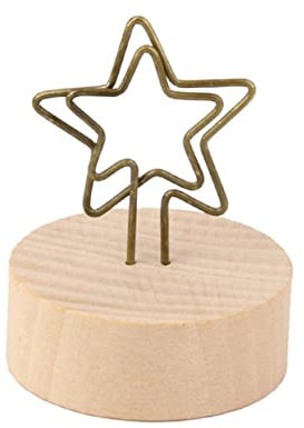 Ciieeo Memo-Clip-sternhalter Aus Holz Fotoständer Schreibtisch-zubehör Für Büro Und Zuhause