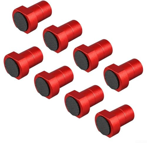 Zilimontt Woodworking Bench Dogs Aluminium Alloy Clamping System 8 Piece Set, for Any Woodworking Task, 19mm, 20mm Dog Hole Diameter Workbench Accessories, A Woodworking Shop Essential(20MM red)