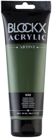 Blockx 61632BXC Acrylique Fine Opaque et Satinée - Terre Verte PG 7/PY 42/PBI 7 - 250ml