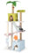 GOPLUS Arbre à Chat XXL 180 CM, Thème Station Balnéaire, 2 Condos, Rampe et Griffoirs, Perchoir Douillet, Décor de Plantes Artificielles, Arbre a Chat Design Thématique Plage pour Chats