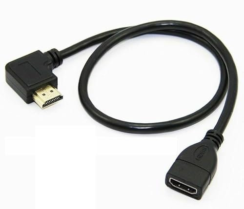 360° Flexible HDM.I Extension Cable, 4K HDR Compatible Ps4, Projector, Fire Stick, Monitor, Television, Laptop HDM.I Right Angle Gold Plated Male to Female, High Speed HDM.I 2.0 (50 CM)