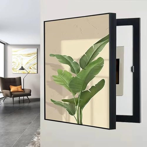 POCHY Cache Tableau Electrique, Cache Compteur Électrique D'intérieur Couvercle de Panneau Électrique Mural Peinture Décorative(A,40X50CM(15.7x19.6in))