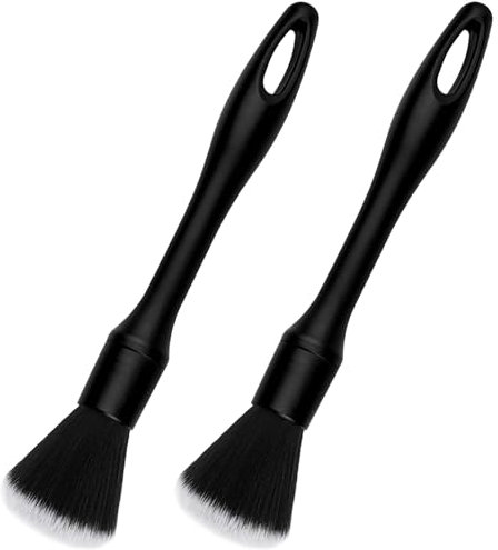 2 Pcs Pinceau Nettoyage Voiture 22 cm,Detailing Auto,Pinceau Detailing Auto,Pinceau Nettoyage,Brosse Detailing Auto,Pinceau Voiture Nettoyage,Pinceaux Nettoyage Voiture,Pinceaux Detailing Auto(Noir)