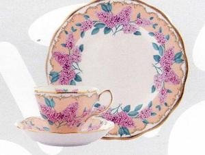 Royal Albert Tazza da The con PIATTINO + Piatto 21 CM Lilac