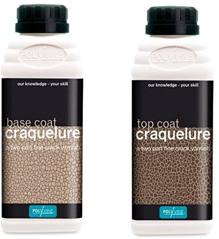 Polyvine Craquelure Crack Varnish Top & Bottom Coat 500ml