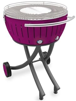 LotusGrill XXL (G600) Gartengrill 21,8kg, Pflaumenlila mit USB Anschluss