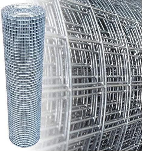 Garmix Volierendraht 19x19mm Maschendraht 4-Eck Verzinkt Drahtgitter (50cm x25m, 1,00mm)