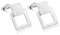 Nature Rebel Ohrring Stecker 925 Sterling Silber gebürstet eckig quadratisch minimalistisch