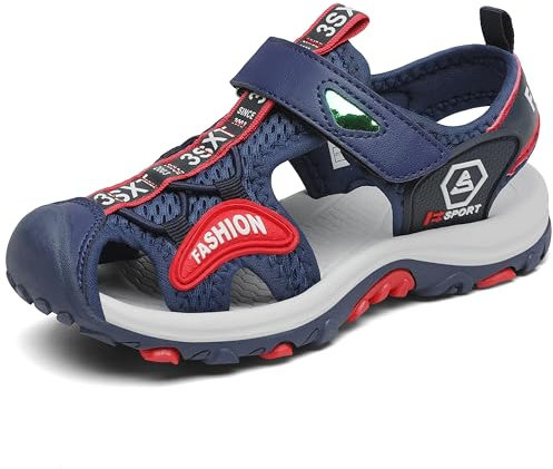 SAGUARO Sandales Enfant Garçon Summer Bout Fermé Respirantes Plage Sports Outdoor Sandales Fille Chaussures de Randonnée Bleu 28EU