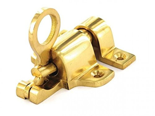 2 x Polished Brass FANLIGHT Fan Light Catch