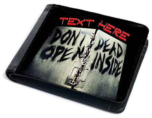 Zombie Wallet Boys Kids Bi-Fold Coin Card Holder Walking Dead Personalised (Walking Dead KS23)