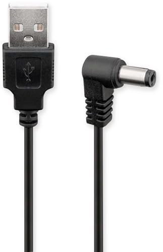 goobay USB auf DC Stromkabel 1,5m, 5V / 1A, USB-A auf Hohlstecker 5.5x2.1mm, mit 90 Grad Winkelstecker, für Router, Lautsprecher, TV Box - 55159