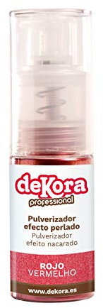 Dekora - Pulverizador de Polvo Colorante Alimentario Color Rojo