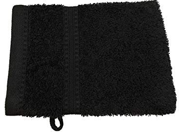 Julie Julsen® Bio Waschhandschuhe in 32 Farben erhältlich weich und saugstark Schwarz 15x21 cm