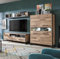 Forte Möbel Wohnwand, Holzwerkstoff, Stabeiche/Betonoptik dunkelgrau, B x H x T: 284 x 196,9 x 52 cm