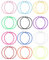 12 Paar Ohrringes Neon Creolen Ohrringe für Frauen Vintage Große Helle Creolen Leichte 80er Klassische Große Ohrringes Neon Hoop Earrings ür 80er Jahre Outfit Damen Party Vintage Kostümparty