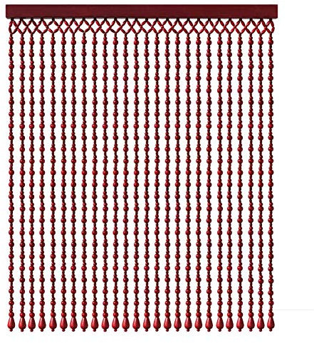 Naturholz Perlenvorhang Perlen Türschnurvorhänge Hausrenovierung für Raumteiler (A 100X176CM)