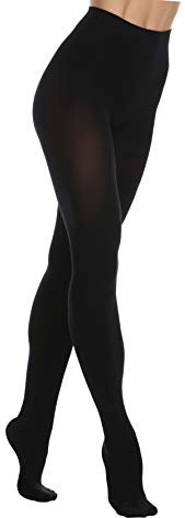 EVERSWE 80D Microfaser Damen Strumpfhose (XXL-3XL, Schwarz)