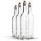 WYSKONT Bouteille 750ml Bordeaux 24 pièces avec bouchon - Bouteilles de vin vide pour brasserie à la maison - Boîte de rangement pour boissons - Décoration de service - En verre transparent