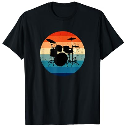 Kinder Retro Mädchen Drummer Kit T-Shirt