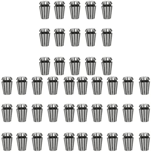 TEHAUX 45pezzi Mandrini Molla Per Macchine Cnc Precisione Ultra Per Fresatura e Incisione Alta Stabilità e Ampia Di Serraggio