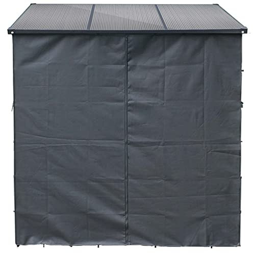Toboli Schutzhülle L 180 x 176 cm für Kaminholzregal, Hülle mit Vorderwand und Rückwand, Wetterschutz aus robustem Polyester