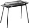 Outsunny Barbecue a Carbonella con Griglia e Piastra, BBQ Portatile in Acciaio con Ripiani Laterali, 113x59x83.5cm, Nero