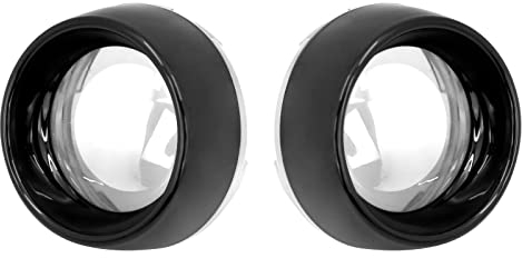 HCmotorku Motorrad-Blinker-Licht-Objektivabdeckung, Bullet-Blende, passend für Harley Touring Road King Street Glide Sportster Softail Dyna 2000–2023, 2 Stück, helles Schwarz und transparent
