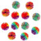 12 Pièces Boules Stringy de Singe,Balle en Silicone Colorée Boules, Boules de Stress Rebondissantes，Multicolore ，pour l'irritabilité/Décompression/Thérapie/Jouets Sensoriels