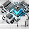 Benutzerdefinierte 3D-Fototapete Technologie Künstliche Intelligenz CPU Computer Leiterplatte Poster Wandmalerei Wandbild Wohnzimmer-208cm(W) x146cm(H)